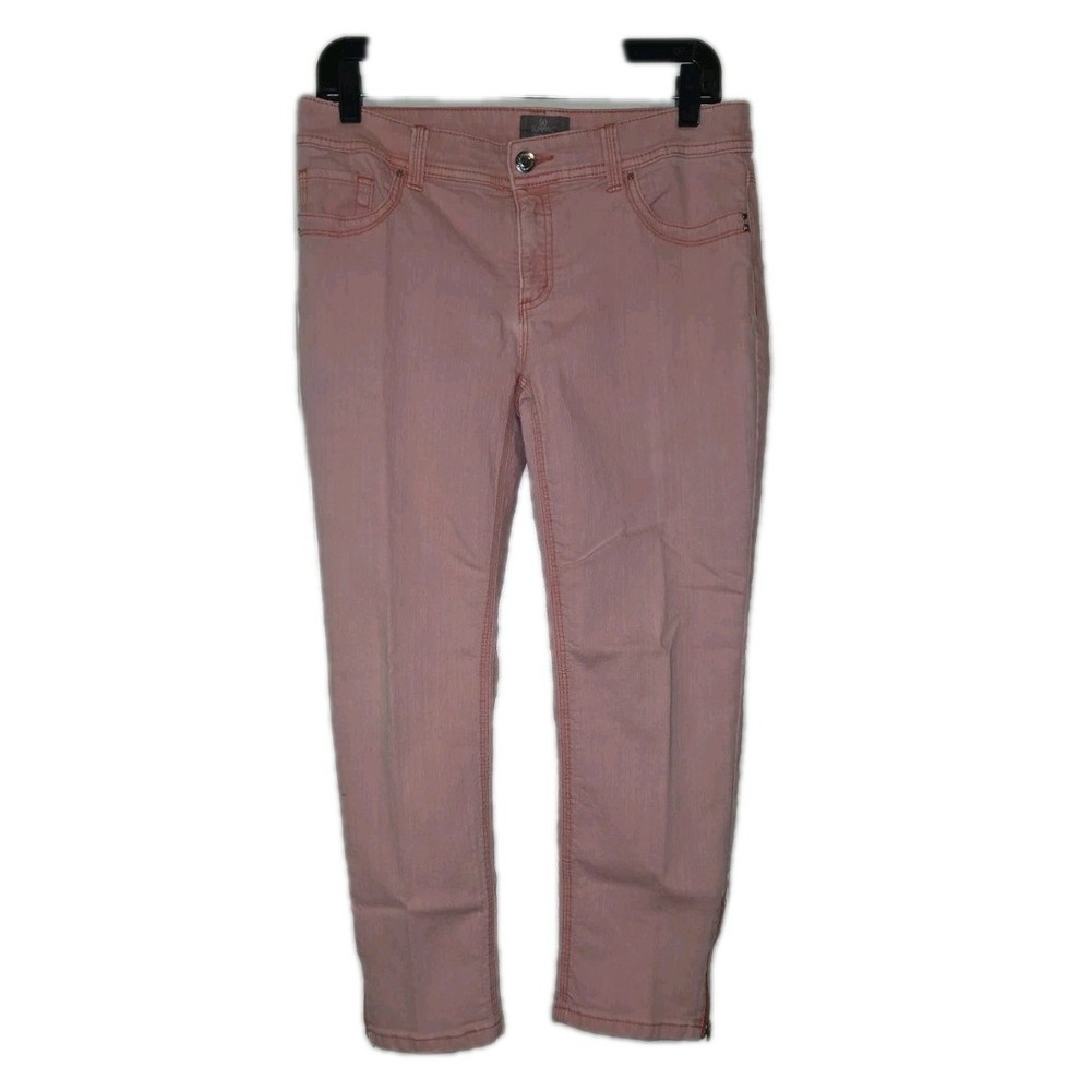 Chico's Slim Women's‎ size 0.5 Chico's  Pink Cropped Jeans Zippered Legs